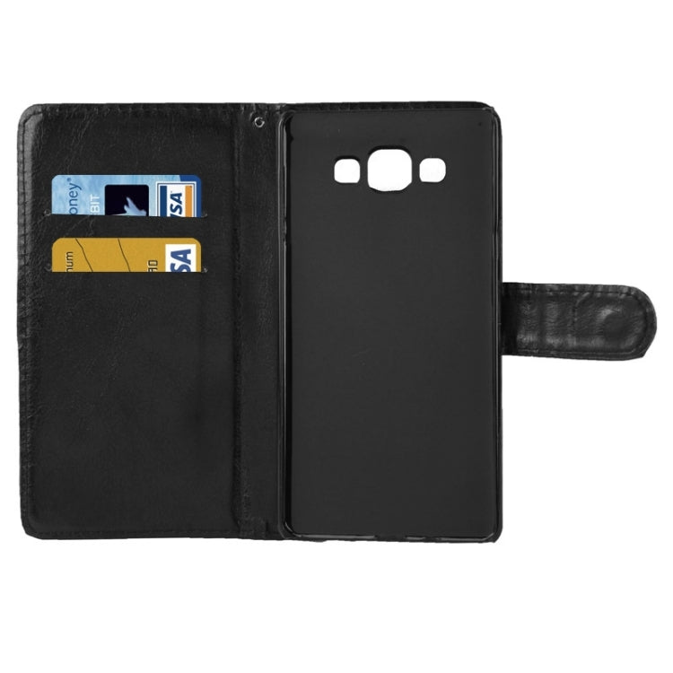 Crazy Horse Texture Horizontal Flip Leather Case with Holder & Card Slots for Galaxy A7 / A700F