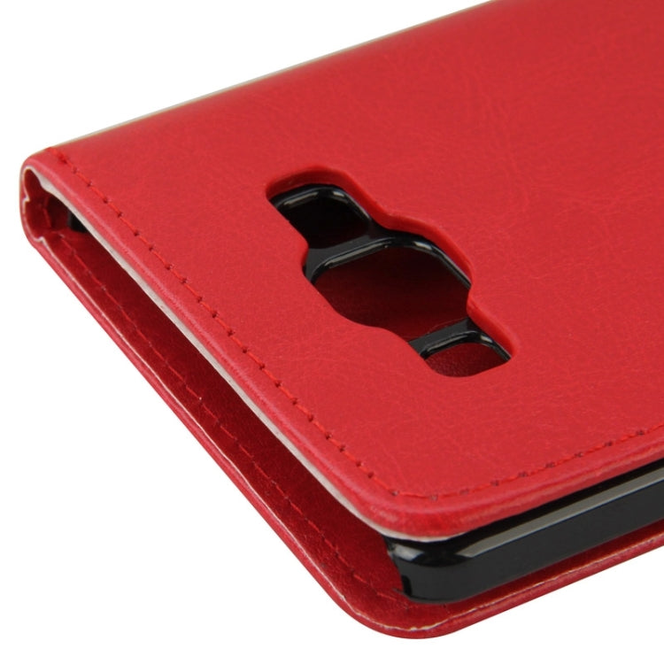Crazy Horse Texture Horizontal Flip Leather Case with Holder & Card Slots for Galaxy A7 / A700F