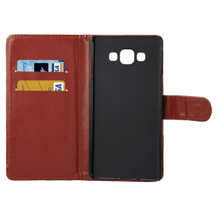 Crazy Horse Texture Horizontal Flip Leather Case with Holder & Card Slots for Galaxy A7 / A700F