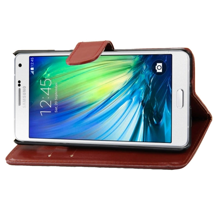 Crazy Horse Texture Horizontal Flip Leather Case with Holder & Card Slots for Galaxy A7 / A700F
