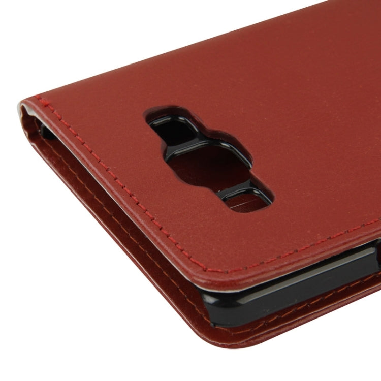 Crazy Horse Texture Horizontal Flip Leather Case with Holder & Card Slots for Galaxy A7 / A700F