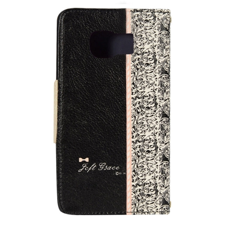 For Galaxy S6 / G920 Bowknot Wallet Style Leather Case with Chain & Card Slots