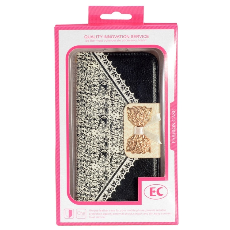 For Galaxy S6 / G920 Bowknot Wallet Style Leather Case with Chain & Card Slots
