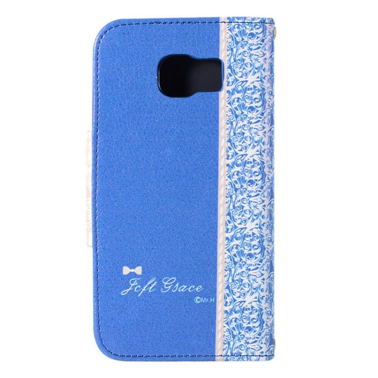 For Galaxy S6 / G920 Bowknot Wallet Style Leather Case with Chain & Card Slots