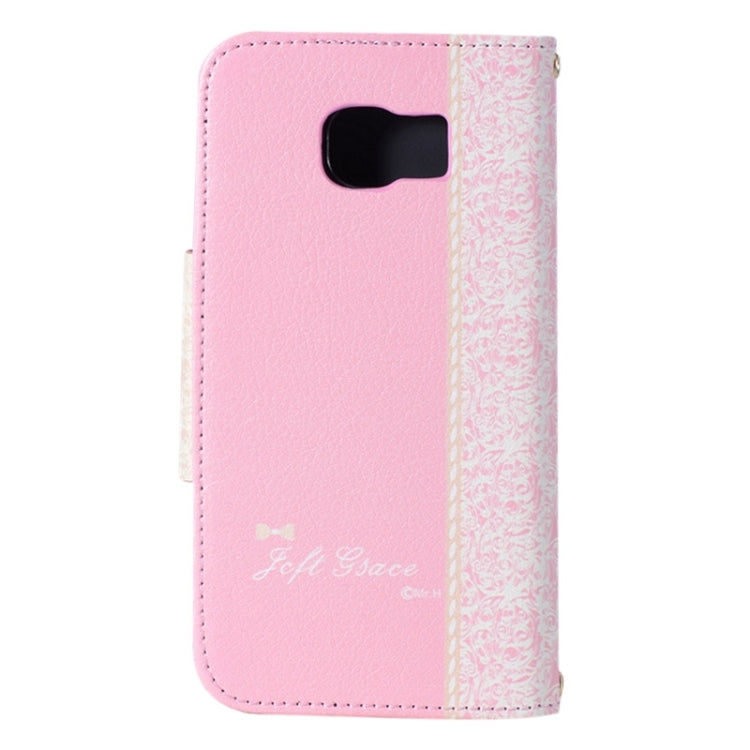 For Galaxy S6 / G920 Bowknot Wallet Style Leather Case with Chain & Card Slots