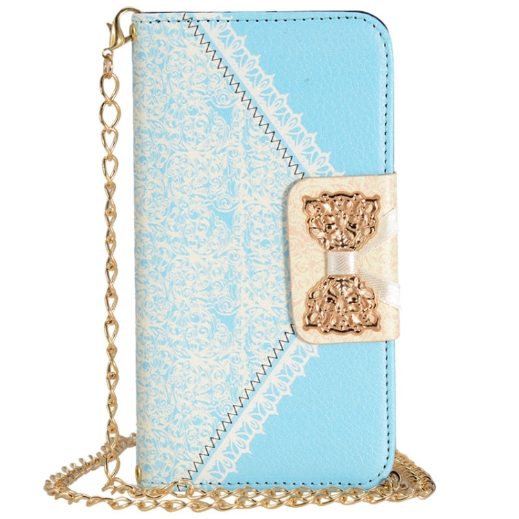 For Galaxy S6 / G920 Bowknot Wallet Style Leather Case with Chain & Card Slots