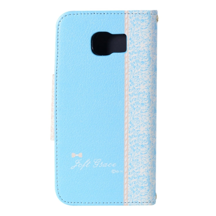 For Galaxy S6 / G920 Bowknot Wallet Style Leather Case with Chain & Card Slots