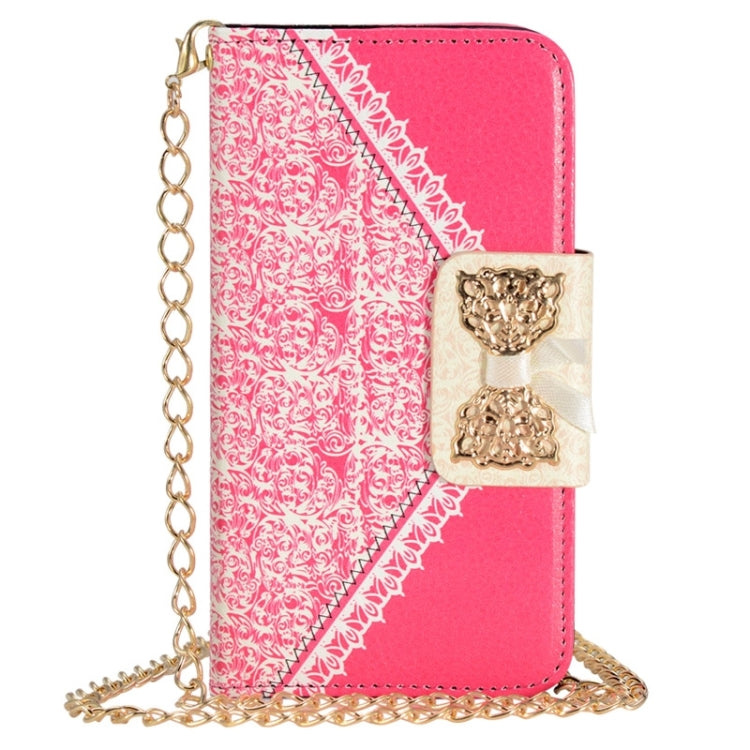 For Galaxy S6 / G920 Bowknot Wallet Style Leather Case with Chain & Card Slots