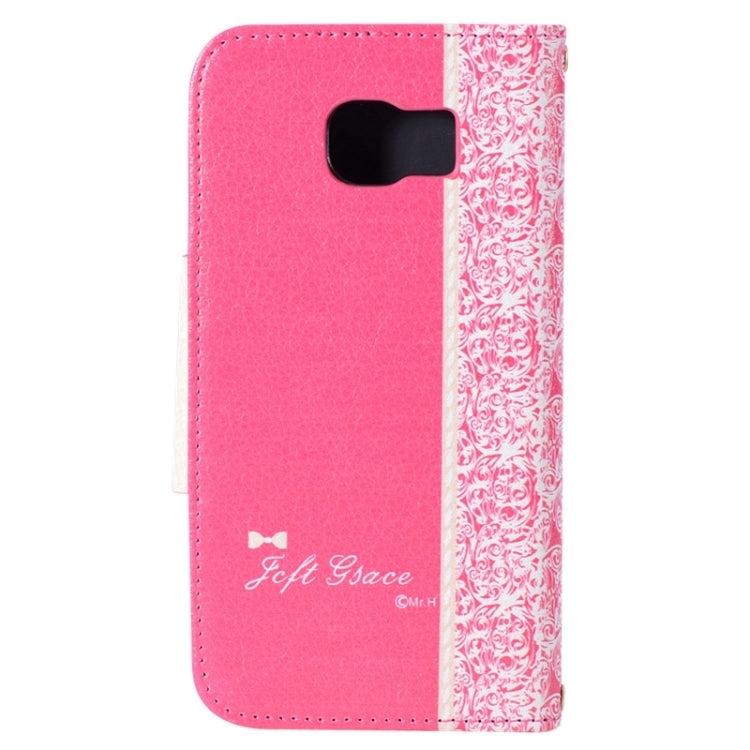 For Galaxy S6 / G920 Bowknot Wallet Style Leather Case with Chain & Card Slots