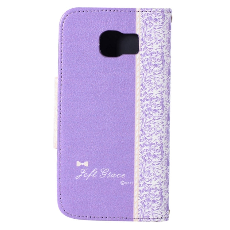 For Galaxy S6 / G920 Bowknot Wallet Style Leather Case with Chain & Card Slots