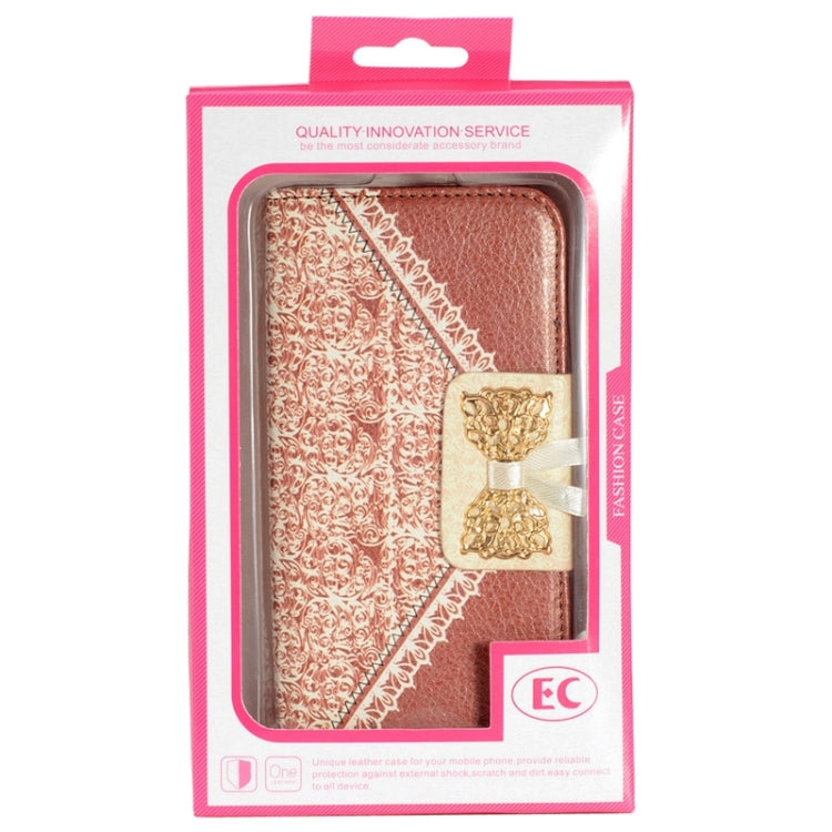 For Galaxy S6 / G920 Bowknot Wallet Style Leather Case with Chain & Card Slots