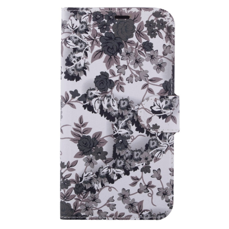 For Galaxy S6 / G920 Flowers Pattern Horizontal Flip Magnetic Buckle Leather Case with Card Slots & Holder