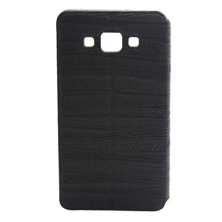 2 in 1 Metal Bumper Frame Horizontal Flip Leather Case with Caller ID Display and Holder for Galaxy A5 / A500F