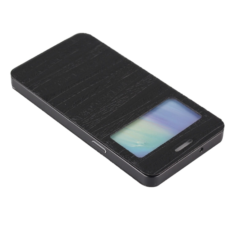 2 in 1 Metal Bumper Frame Horizontal Flip Leather Case with Caller ID Display and Holder for Galaxy A5 / A500F