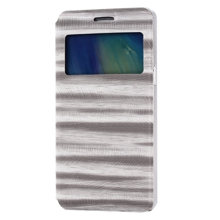 2 in 1 Metal Bumper Frame Horizontal Flip Leather Case with Caller ID Display and Holder for Galaxy A3 / A300F