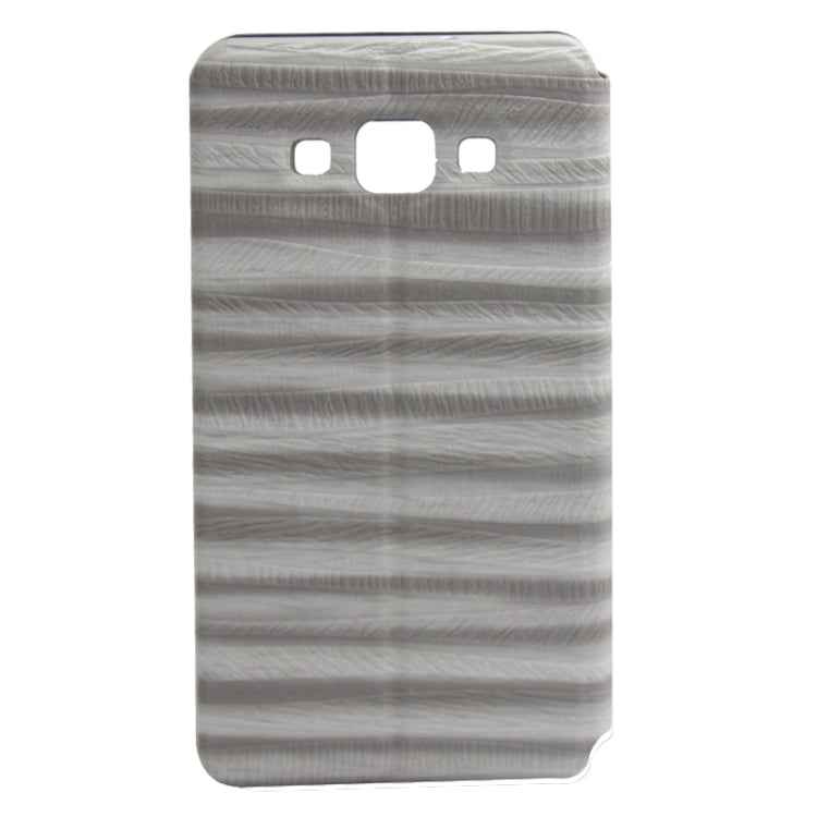 2 in 1 Metal Bumper Frame Horizontal Flip Leather Case with Caller ID Display and Holder for Galaxy A3 / A300F