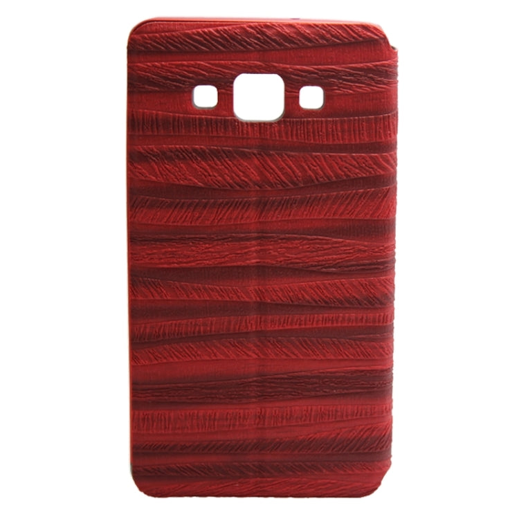 2 in 1 Metal Bumper Frame Horizontal Flip Leather Case with Caller ID Display and Holder for Galaxy A3 / A300F