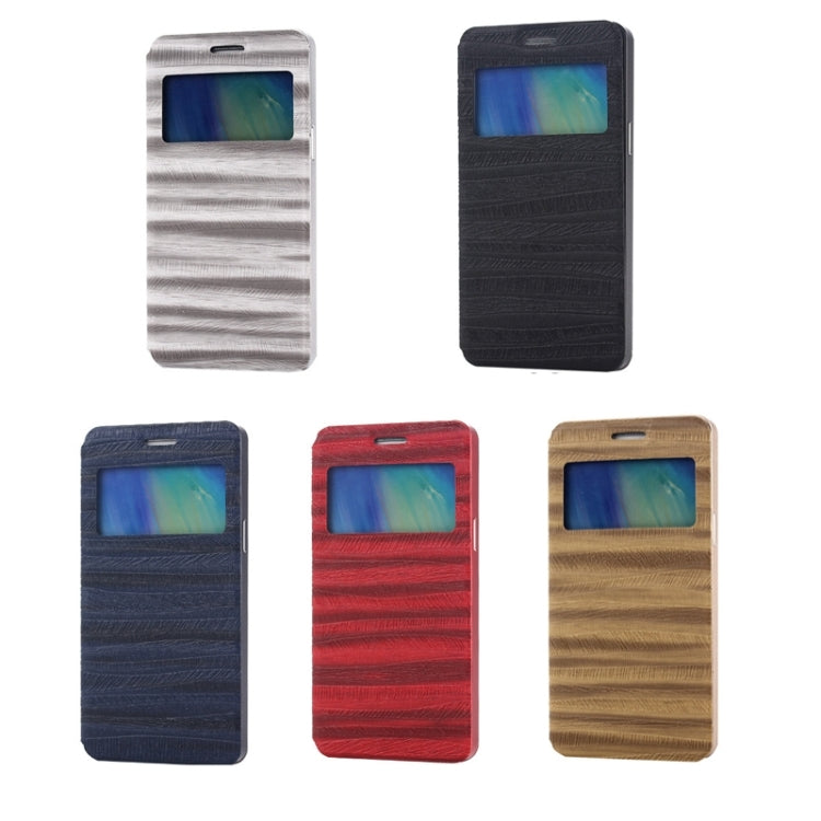 2 in 1 Metal Bumper Frame Horizontal Flip Leather Case with Caller ID Display and Holder for Galaxy A3 / A300F
