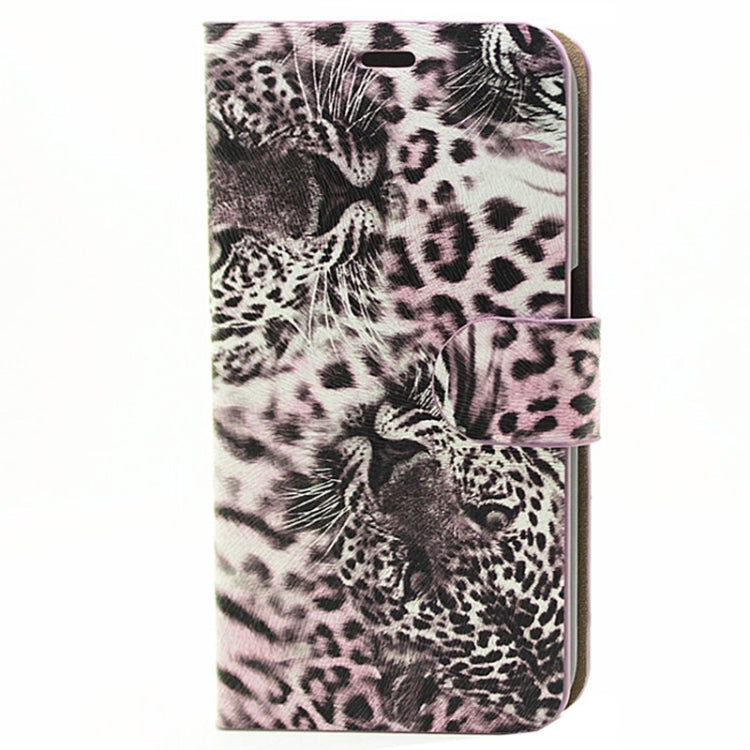 leopard Texture Horizontal Flip Magnetic Buckle Leather Case with Card Slots & Holder for Galaxy S6