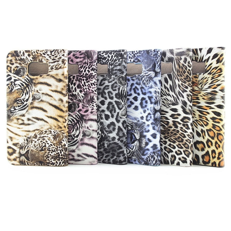 leopard Texture Horizontal Flip Magnetic Buckle Leather Case with Card Slots & Holder for Galaxy S6