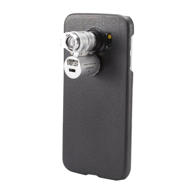 60X Zoom Microscope Magnifier with Back Cover and Light, For Galaxy S6 / G920(Black)