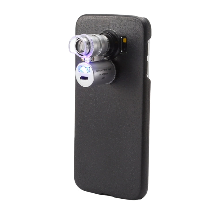 60X Zoom Microscope Magnifier with Back Cover and Light, For Galaxy S6 / G920(Black)