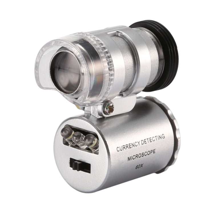 60X Zoom Microscope Magnifier with Back Cover and Light, For Galaxy S6 / G920(Black)
