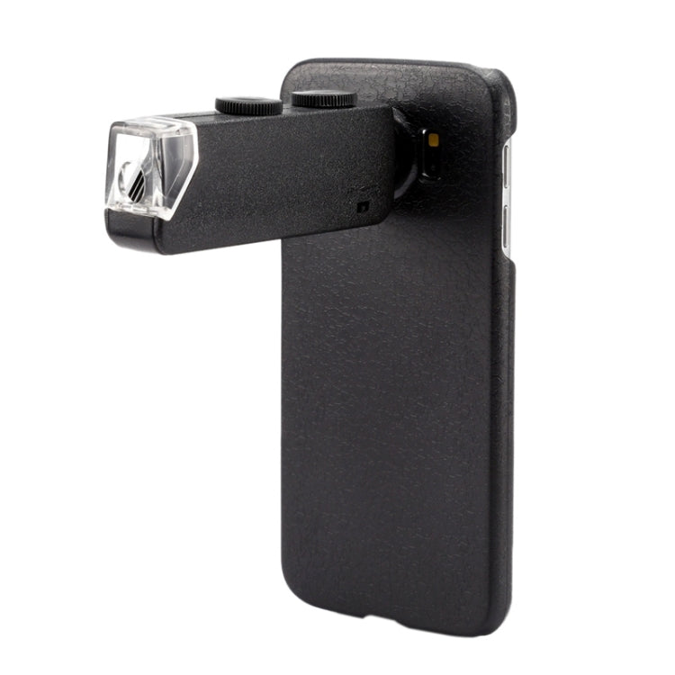 60-100X Zoom Microscope Magnifier with Back Cover and Light, For Galaxy S6 / G920(Black)