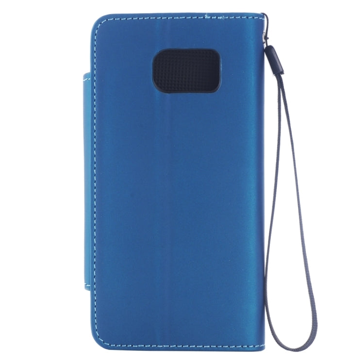 For Galaxy S6 / G920 Frosted Texture Horizontal Flip Magnetic Buckle Leather Case with Card Slots & Wallet & Holder & Lanyard