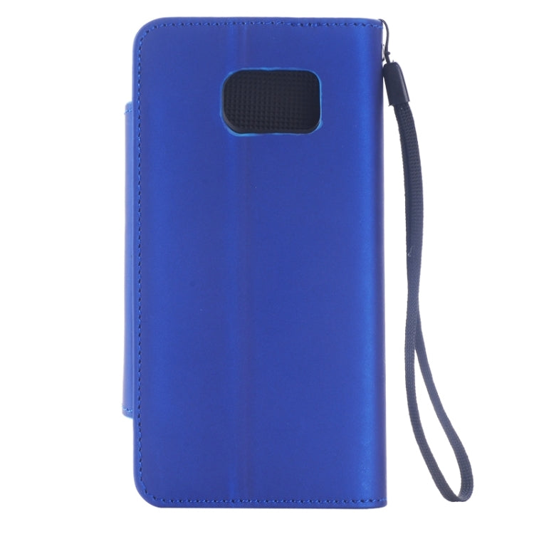For Galaxy S6 / G920 Frosted Texture Horizontal Flip Magnetic Buckle Leather Case with Card Slots & Wallet & Holder & Lanyard