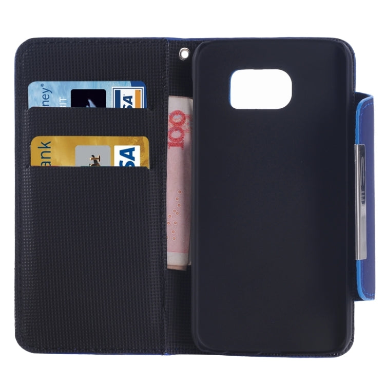 For Galaxy S6 / G920 Frosted Texture Horizontal Flip Magnetic Buckle Leather Case with Card Slots & Wallet & Holder & Lanyard