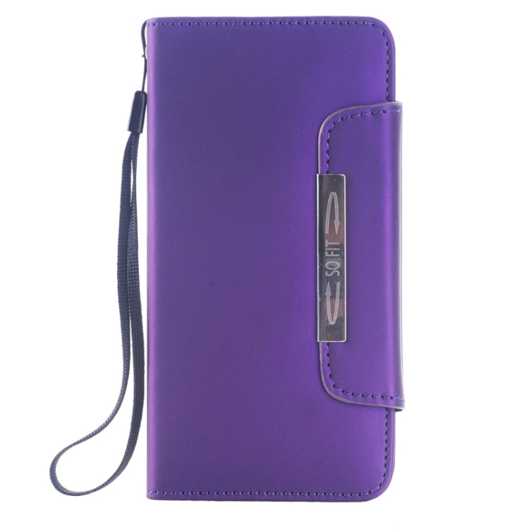 For Galaxy S6 / G920 Frosted Texture Horizontal Flip Magnetic Buckle Leather Case with Card Slots & Wallet & Holder & Lanyard
