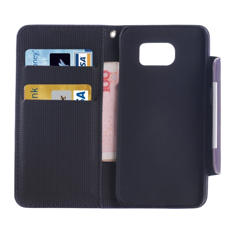 For Galaxy S6 / G920 Frosted Texture Horizontal Flip Magnetic Buckle Leather Case with Card Slots & Wallet & Holder & Lanyard