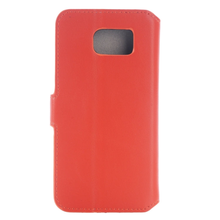 For Galaxy S6 / G920 Horizontal Flip Magnetic Buckle Leather Case with Card Slots & Holder
