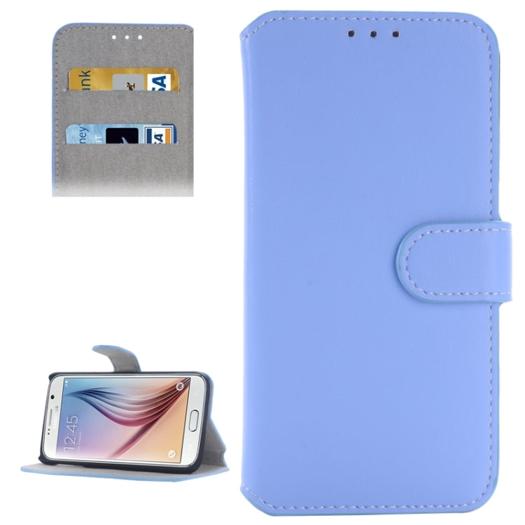 For Galaxy S6 / G920 Horizontal Flip Magnetic Buckle Leather Case with Card Slots & Holder