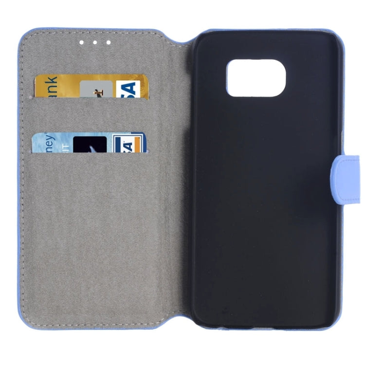 For Galaxy S6 / G920 Horizontal Flip Magnetic Buckle Leather Case with Card Slots & Holder