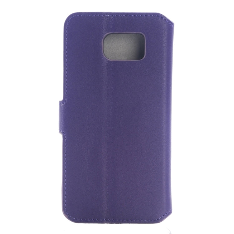 For Galaxy S6 / G920 Horizontal Flip Magnetic Buckle Leather Case with Card Slots & Holder