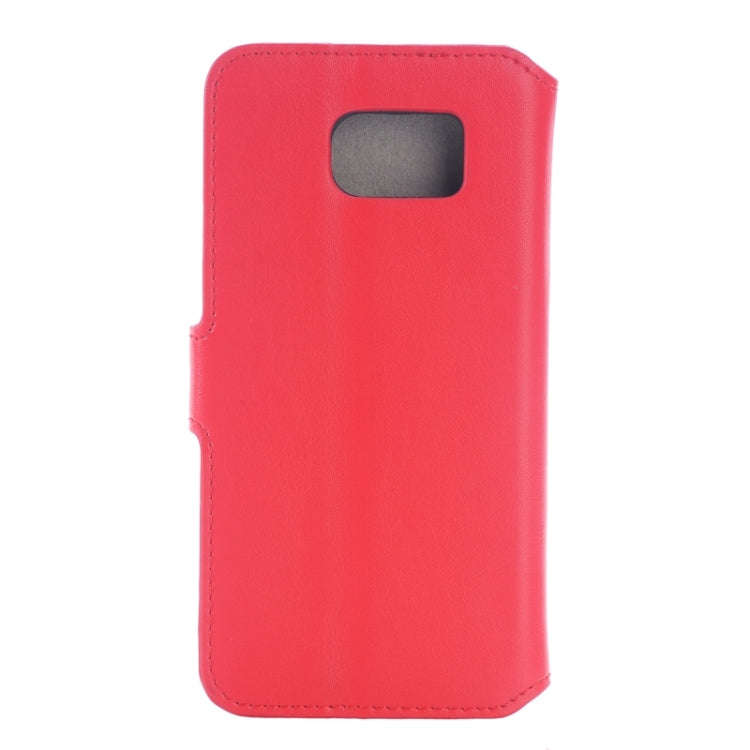 For Galaxy S6 / G920 Horizontal Flip Magnetic Buckle Leather Case with Card Slots & Holder
