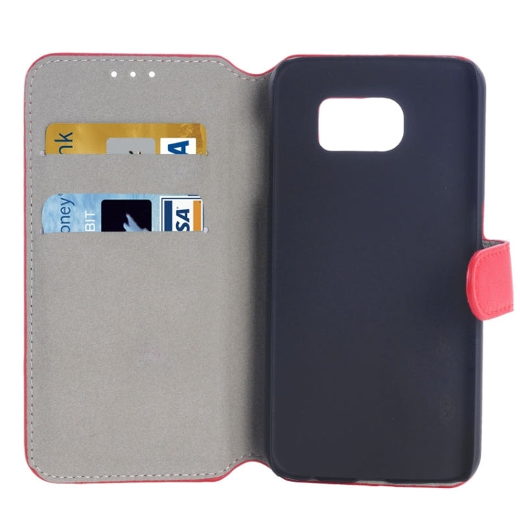 For Galaxy S6 / G920 Horizontal Flip Magnetic Buckle Leather Case with Card Slots & Holder