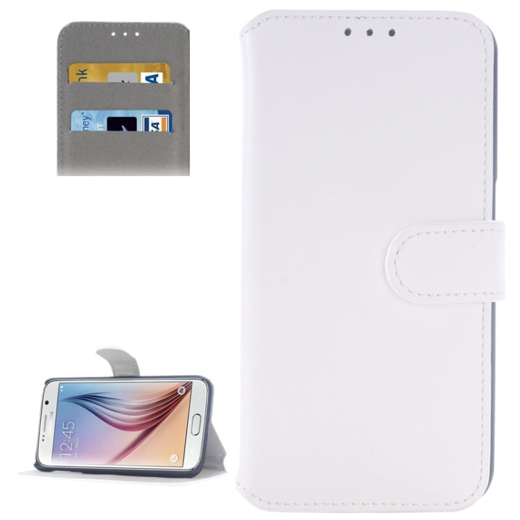 For Galaxy S6 / G920 Horizontal Flip Magnetic Buckle Leather Case with Card Slots & Holder