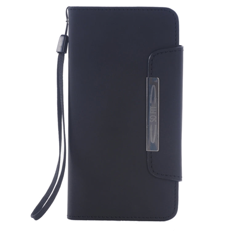 For Galaxy S6 Edge Frosted Texture Horizontal Flip Magnetic Buckle Leather Case with Card Slots & Wallet & Holder & Lanyard