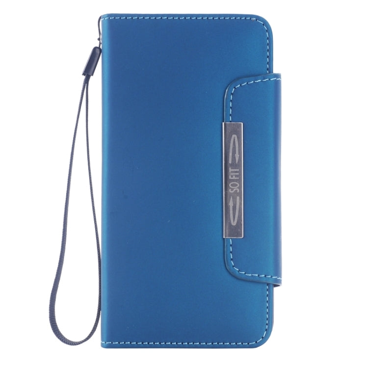For Galaxy S6 Edge Frosted Texture Horizontal Flip Magnetic Buckle Leather Case with Card Slots & Wallet & Holder & Lanyard