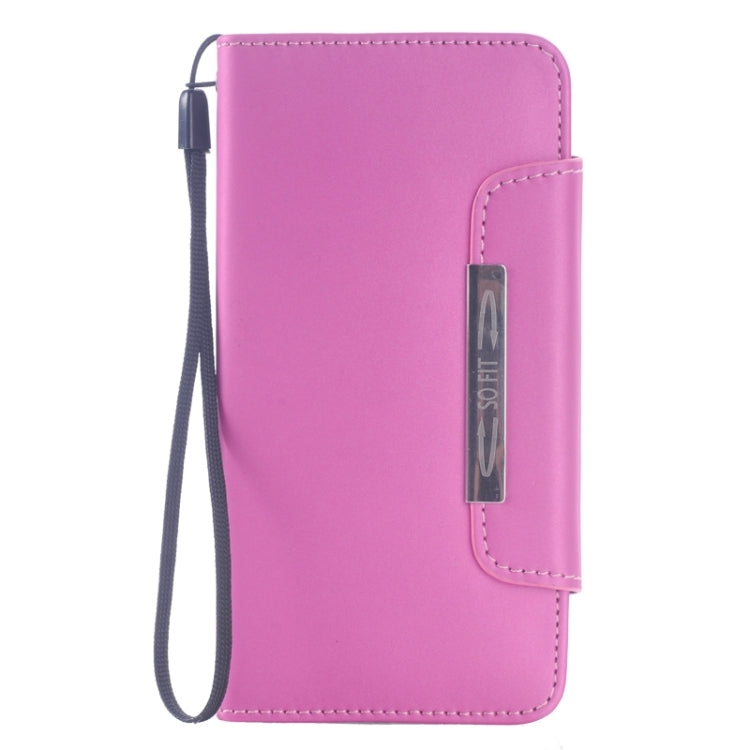For Galaxy S6 Edge Frosted Texture Horizontal Flip Magnetic Buckle Leather Case with Card Slots & Wallet & Holder & Lanyard
