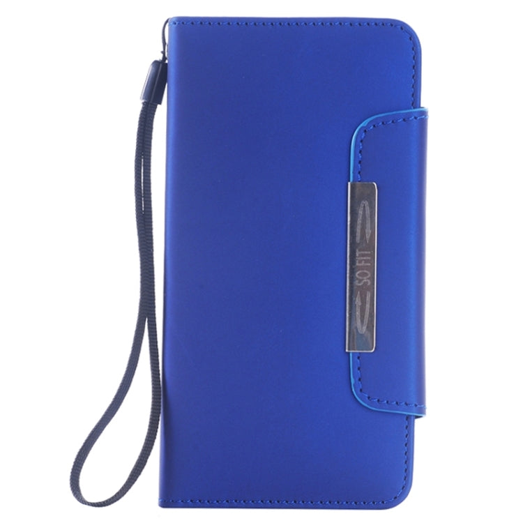 For Galaxy S6 Edge Frosted Texture Horizontal Flip Magnetic Buckle Leather Case with Card Slots & Wallet & Holder & Lanyard