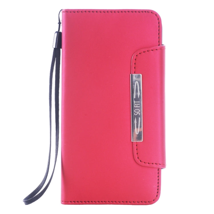 For Galaxy S6 Edge Frosted Texture Horizontal Flip Magnetic Buckle Leather Case with Card Slots & Wallet & Holder & Lanyard