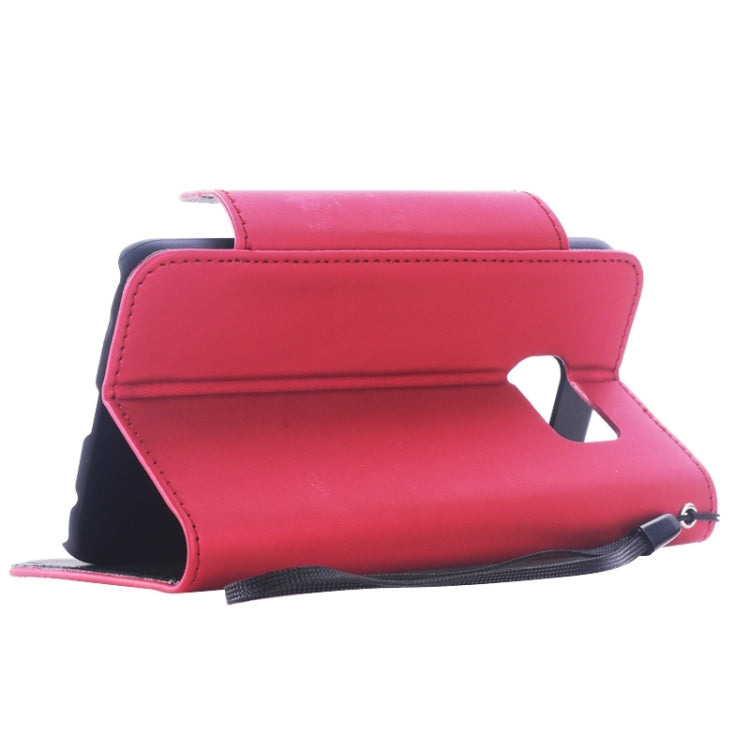 For Galaxy S6 Edge Frosted Texture Horizontal Flip Magnetic Buckle Leather Case with Card Slots & Wallet & Holder & Lanyard