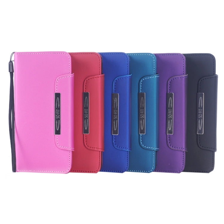 For Galaxy S6 Edge Frosted Texture Horizontal Flip Magnetic Buckle Leather Case with Card Slots & Wallet & Holder & Lanyard