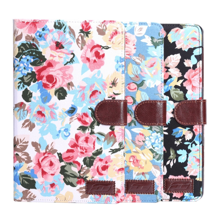 Flowers Pattern Horizontal Flip Leather Case with Card Slot & Wallet & Holder for Galaxy Tab S 8.4 / T700(White)