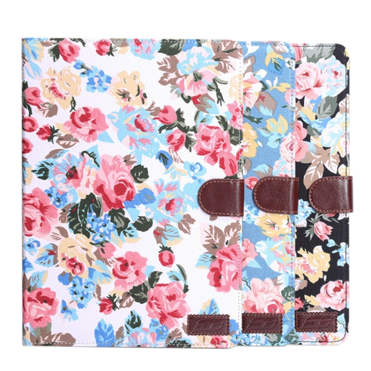 Flowers Pattern Horizontal Flip Leather Case with Card Slot & Wallet & Holder for Galaxy Tab S 10.5 / T800(White)