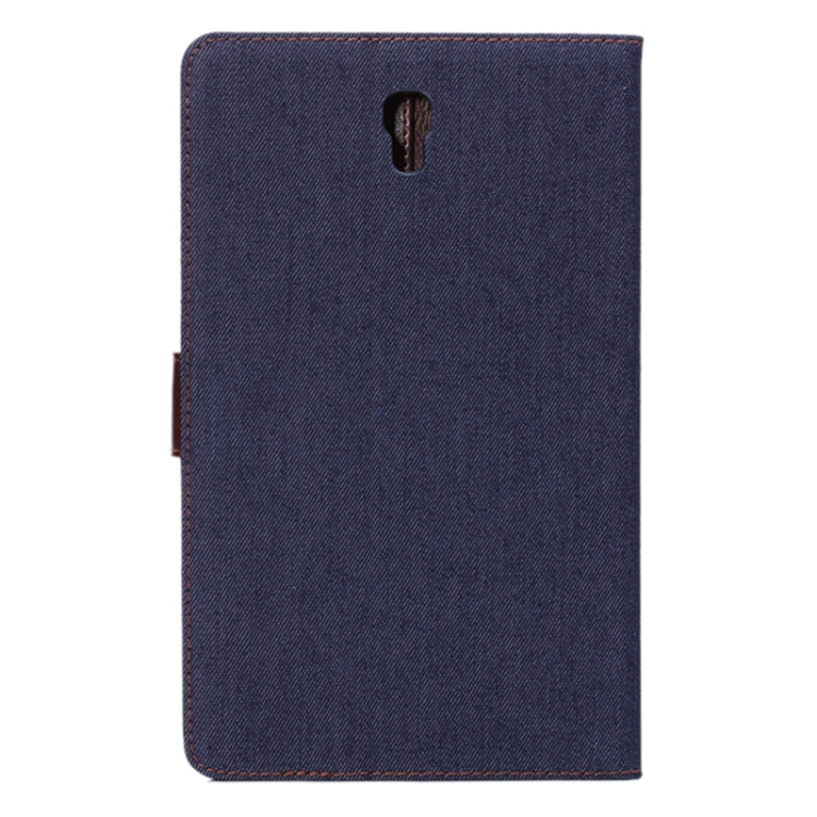 Denim Texture Horizontal Flip Leather Case with Card Slot & Wallet & Holder for Galaxy Tab S 8.4 / T700